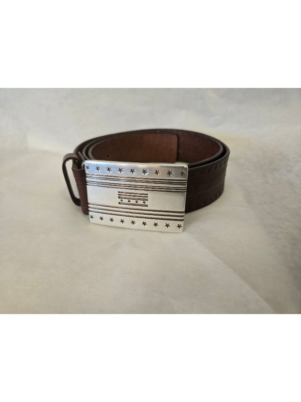 Vintage Limited Edition Peyote Bird For Pendleton Leather Embossed Belt Size 40